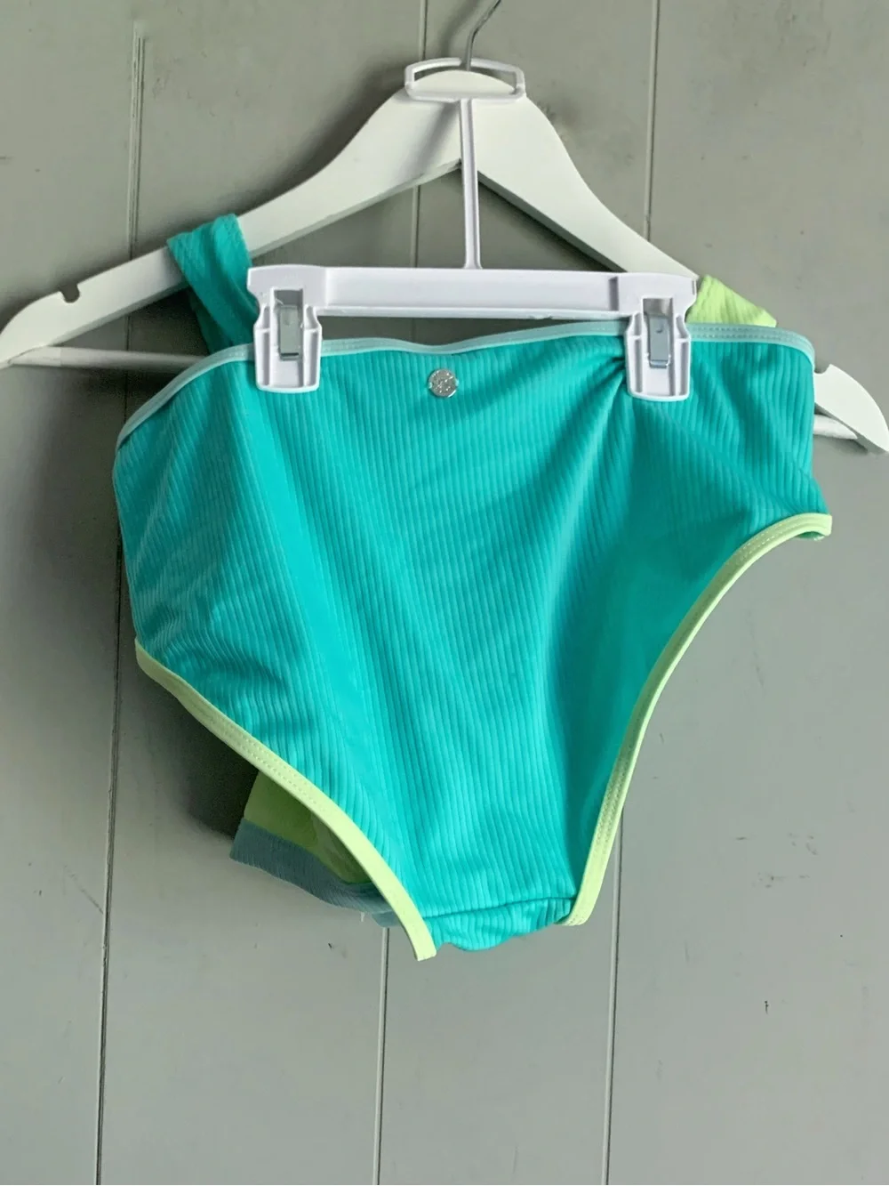 Justice Girls Contrast Cross Strap Two-Piece Swimsuit Bikini XL (16/18)